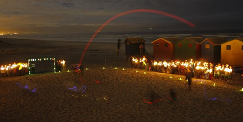 Earth Hour in Muizenberg 2010